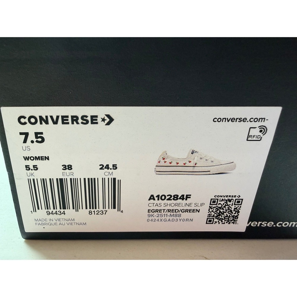 Converse Chuck Taylor All Star Shoreline Slip Cherry Egret Womens 7.5 - Picture 8 of 9